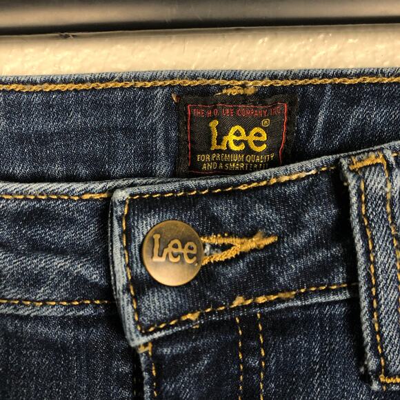 Vintage Lee Women's Bootcut Leg Mid-Rise Blue Jeans Denim Size 10 Short 5-Pocket - Picture 5 of 7